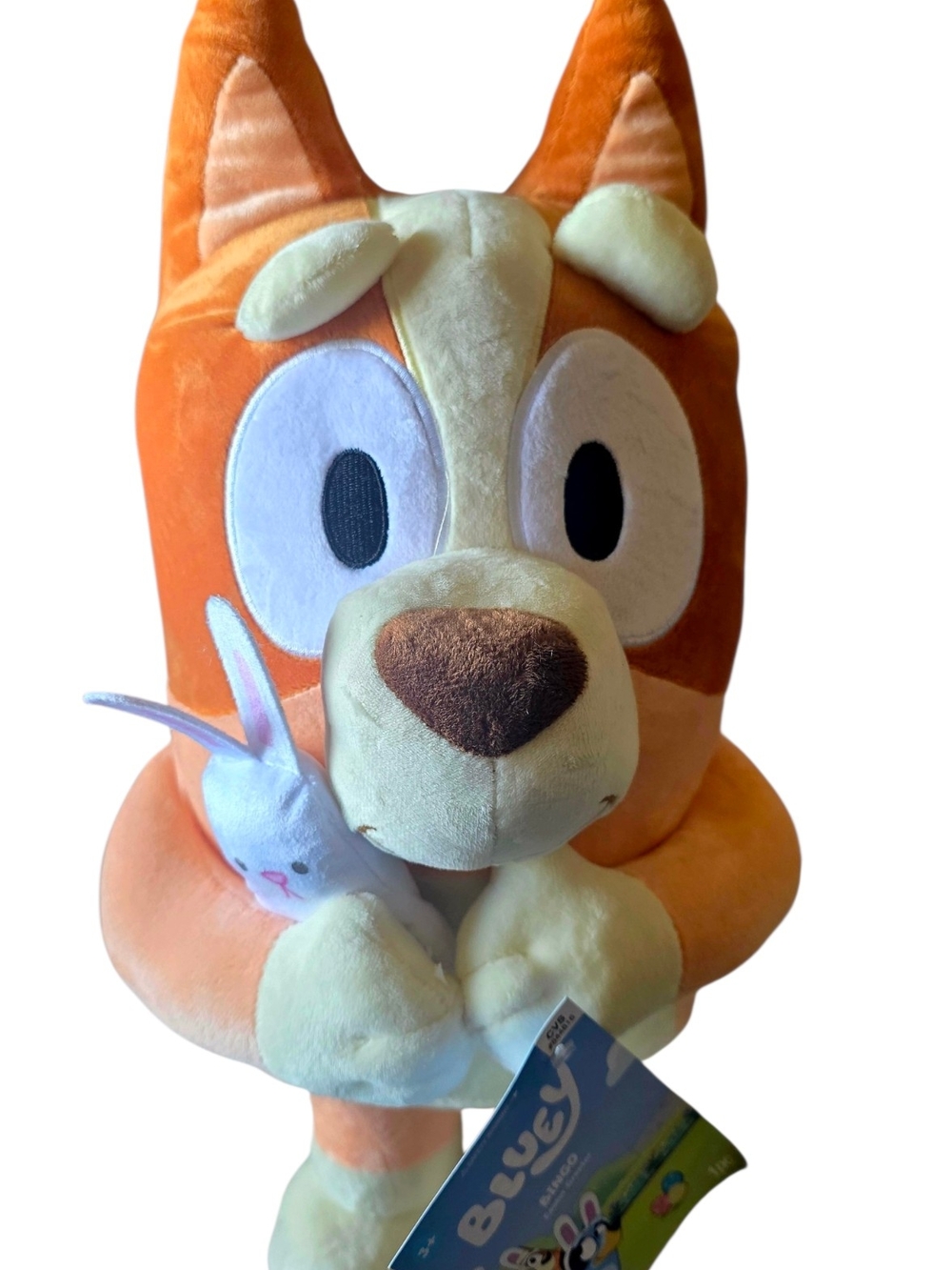 Bluet Bingo Easter Greeter Orange & Cream Cartoon Fox Plush Holding Bunny NWT